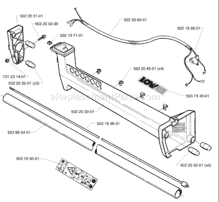 Page N Diagram and Parts List for 235R 235 R 1998-01 Husqvarna Trimmer