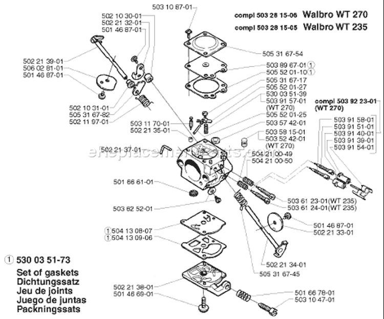 Page C Diagram and Parts List for 232RD 232 RD 1998-01 Husqvarna Trimmer