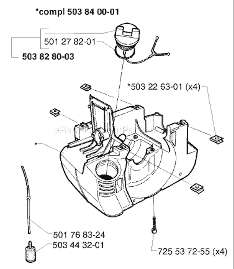 Page G Diagram and Parts List for 232RD 232 RD 1998-01 Husqvarna Trimmer