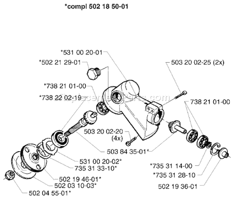 Page H Diagram and Parts List for 235R 235 R 1998-01 Husqvarna Trimmer