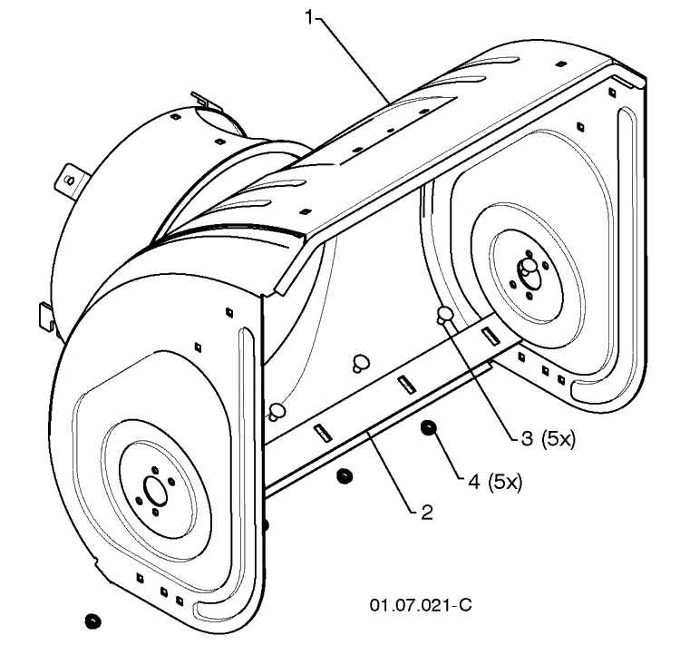 Auger Housing/Impeller Assembly 3 Diagram and Parts List for ST261E (96191003000)(2009-09) Husqvarna Snow Blower