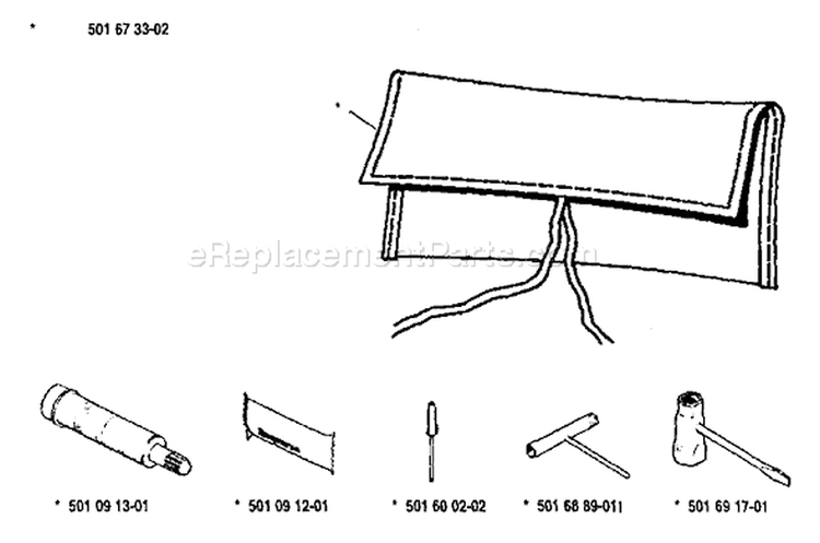 Page L Diagram and Parts List for 238 1984-01 Husqvarna Chainsaw