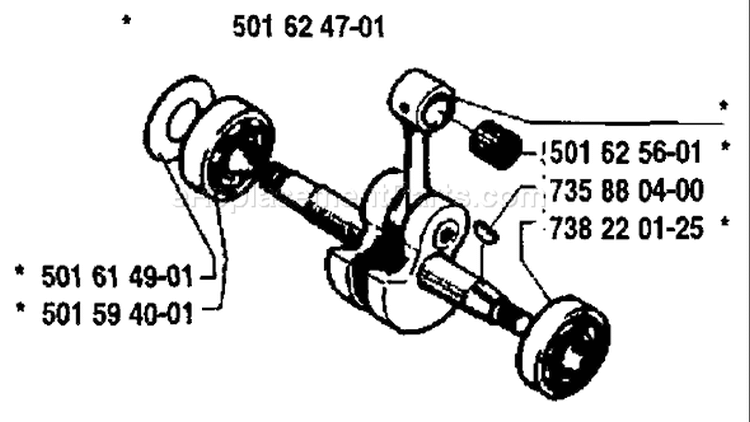 Page D Diagram and Parts List for 238 1984-01 Husqvarna Chainsaw