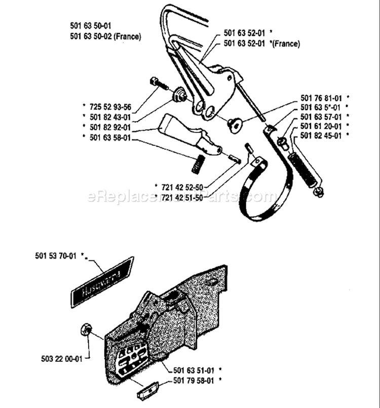 Page C Diagram and Parts List for 238 1985-05 Husqvarna Chainsaw