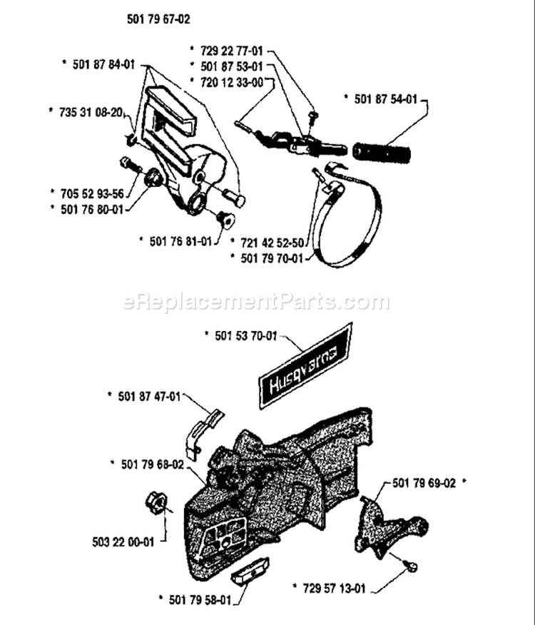 Page C Diagram and Parts List for 238 1985-11 Husqvarna Chainsaw