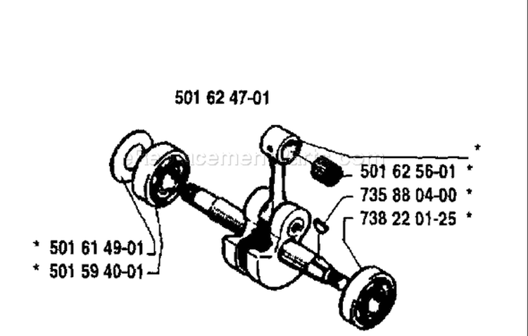 Page E Diagram and Parts List for 238 1985-11 Husqvarna Chainsaw