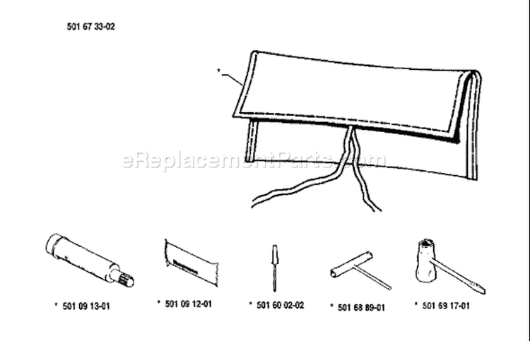 Page M Diagram and Parts List for 238 1986-02 Husqvarna Chainsaw