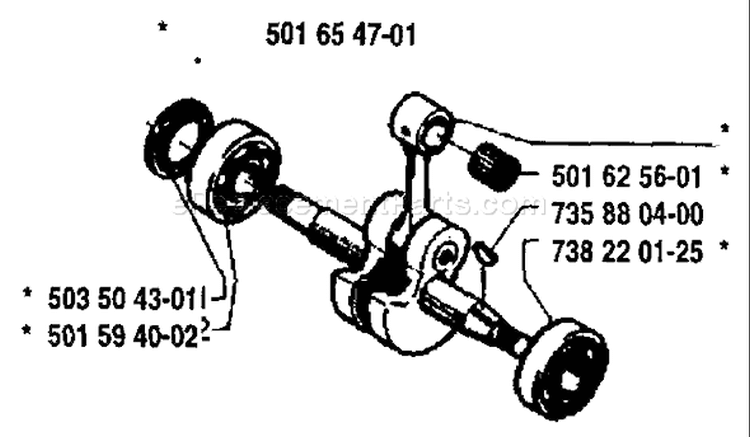 Page E Diagram and Parts List for 238 1987-11 Husqvarna Chainsaw