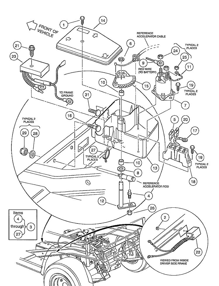 Electrical Component Box - Gasoline Vehicle Diagram and Parts List for HUV4210GXP 2005-06 Husqvarna Lawn Tractor
