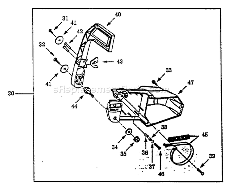 Page B Diagram and Parts List for 23 1993-01 Husqvarna Chainsaw