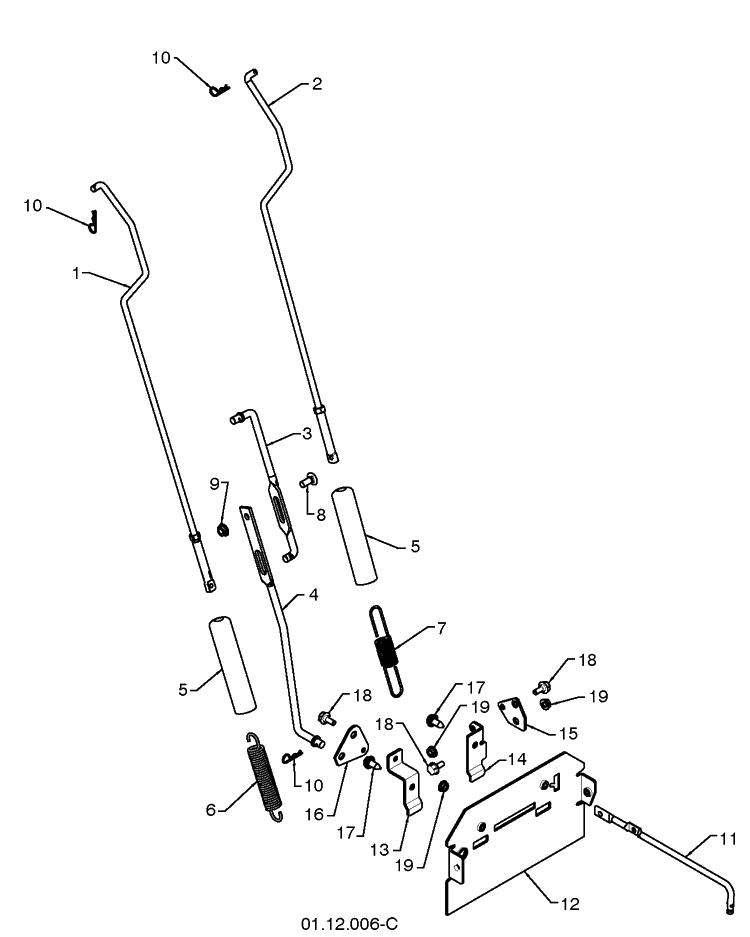 Handles 5 Diagram and Parts List for 5524SBL (96193003400)(2008-11) Husqvarna Snow Blower