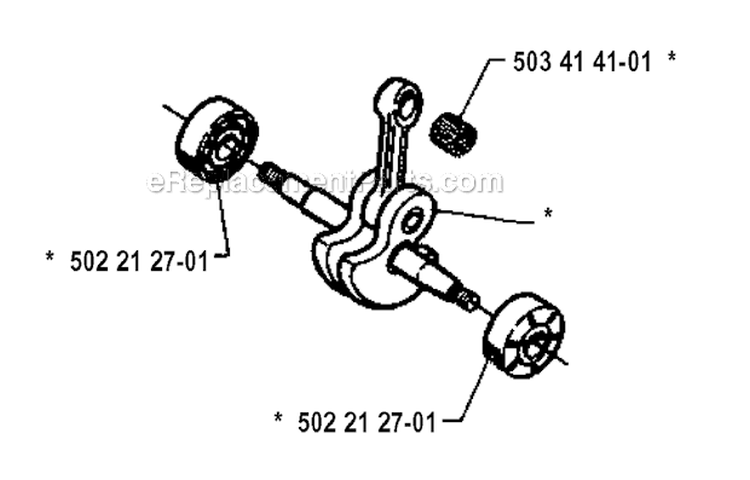 Crankshaft Diagram and Parts List for 240RBD 1995-01 Husqvarna Brush Cutter