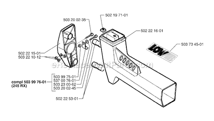 Tower Diagram and Parts List for 240R 1998-10 Husqvarna Brush Cutter