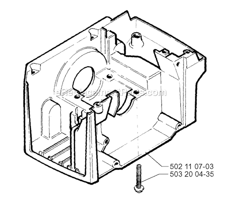 Crankcase Diagram and Parts List for 240R 1998-10 Husqvarna Brush Cutter