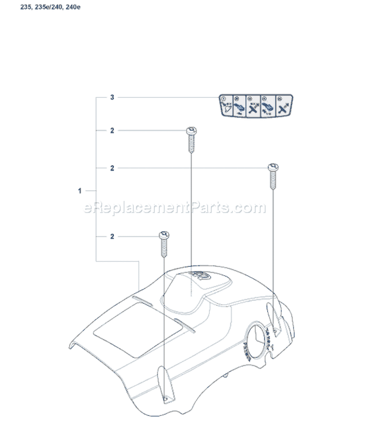 Page L Diagram and Parts List for 240 2008-01 Husqvarna Chainsaw