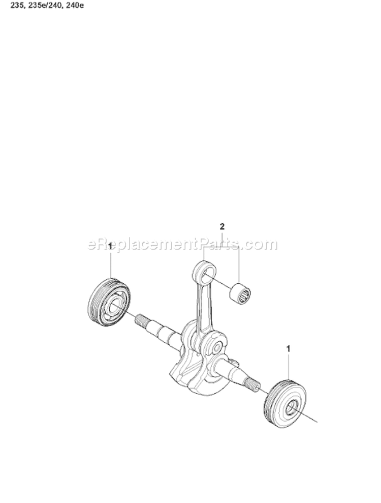 Page F Diagram and Parts List for 240 2008-01 Husqvarna Chainsaw