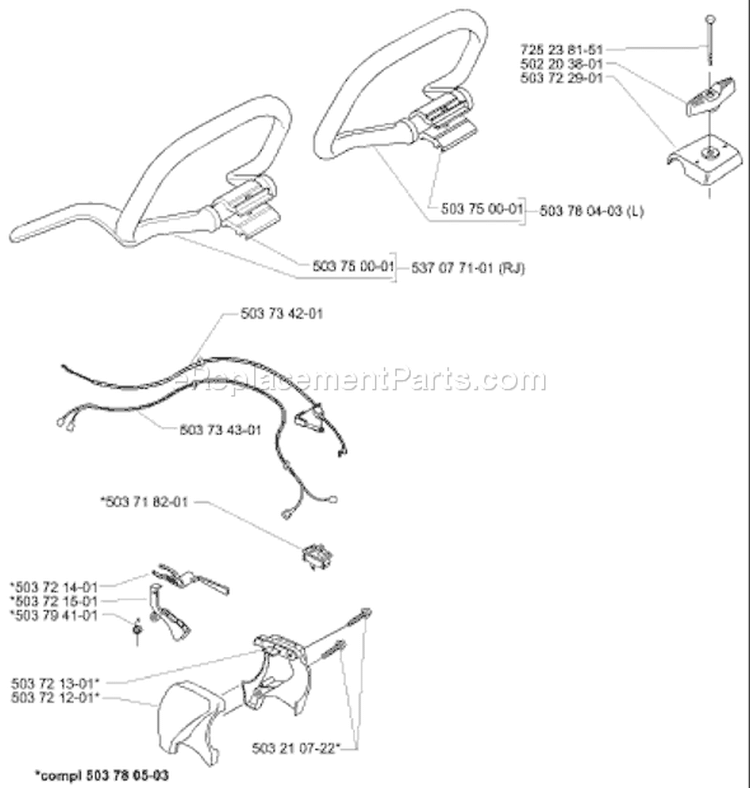 Page C Diagram and Parts List for 232L 232 L 2000-04 Husqvarna Trimmer