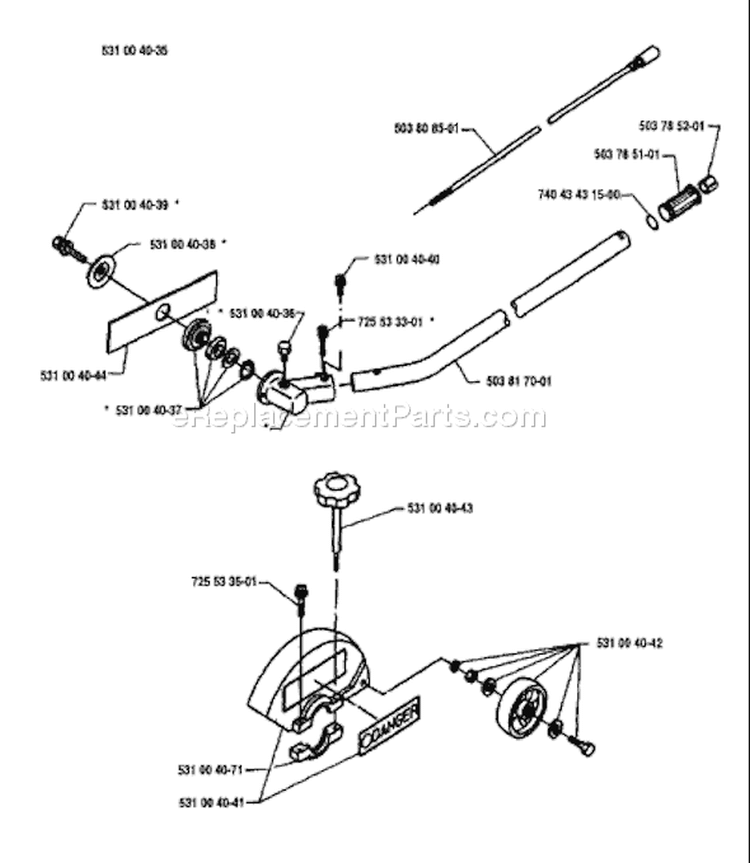 Page A Diagram and Parts List for 225LD 225 LD 1995-03 Husqvarna Edger