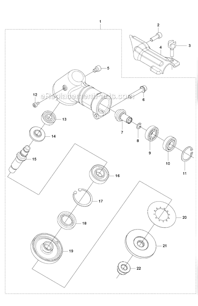 Bevel Gear 1 Diagram and Parts List for 241R 2010-11 Husqvarna Brush Cutter