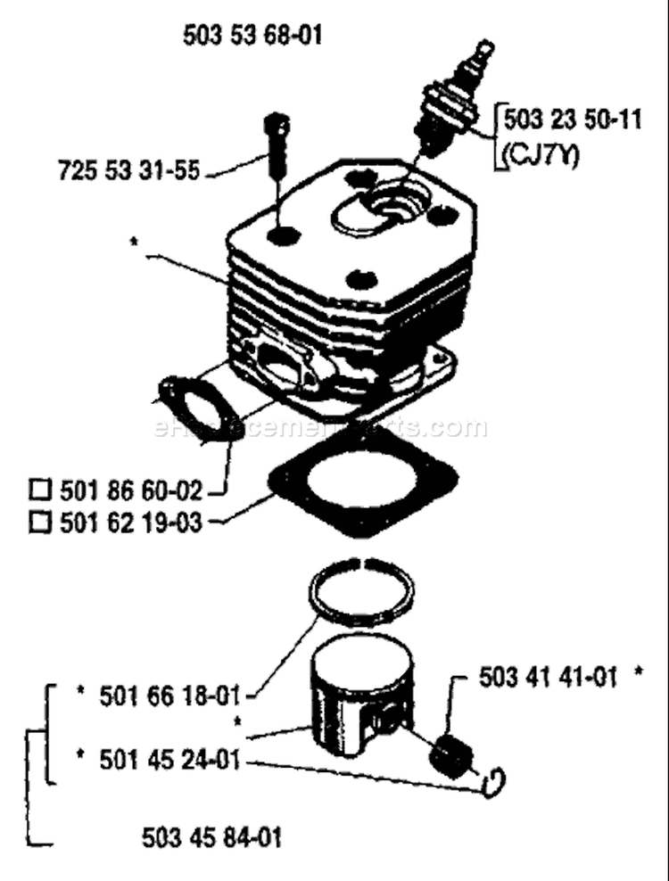 Page I Diagram and Parts List for 242 1987-06 Husqvarna Chainsaw