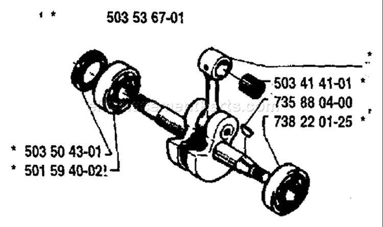 Page E Diagram and Parts List for 242 1989-05 Husqvarna Chainsaw