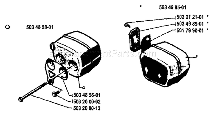 Page G Diagram and Parts List for 242 1989-05 Husqvarna Chainsaw