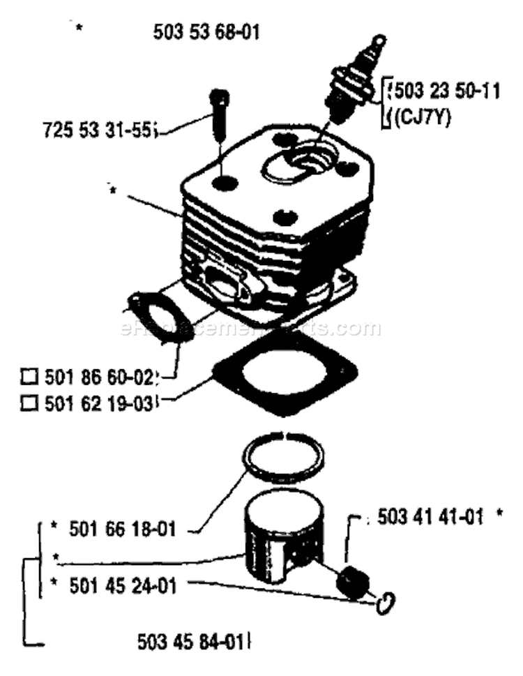 Page I Diagram and Parts List for 242 1989-05 Husqvarna Chainsaw