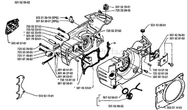 Page D Diagram and Parts List for 242 1994-04 Husqvarna Chainsaw
