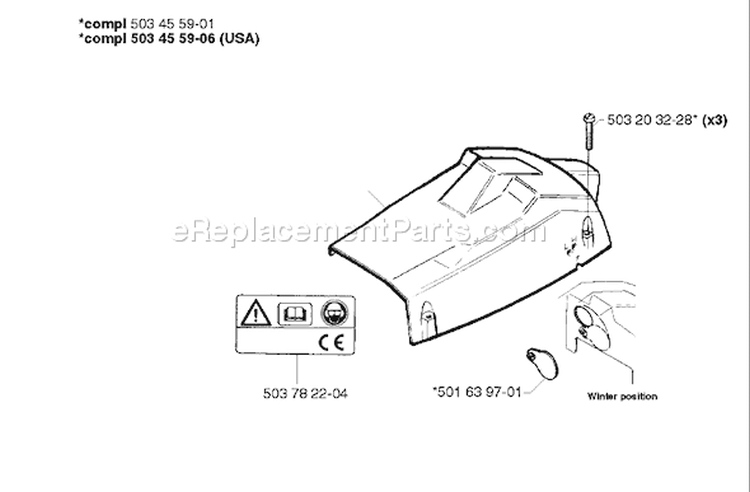Page L Diagram and Parts List for 242 1998-05 Husqvarna Chainsaw