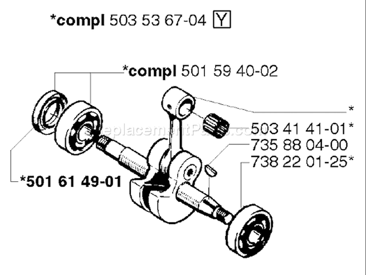 Page E Diagram and Parts List for 242 1998-05 Husqvarna Chainsaw