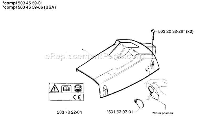 Page L Diagram and Parts List for 242 1998-06 Husqvarna Chainsaw