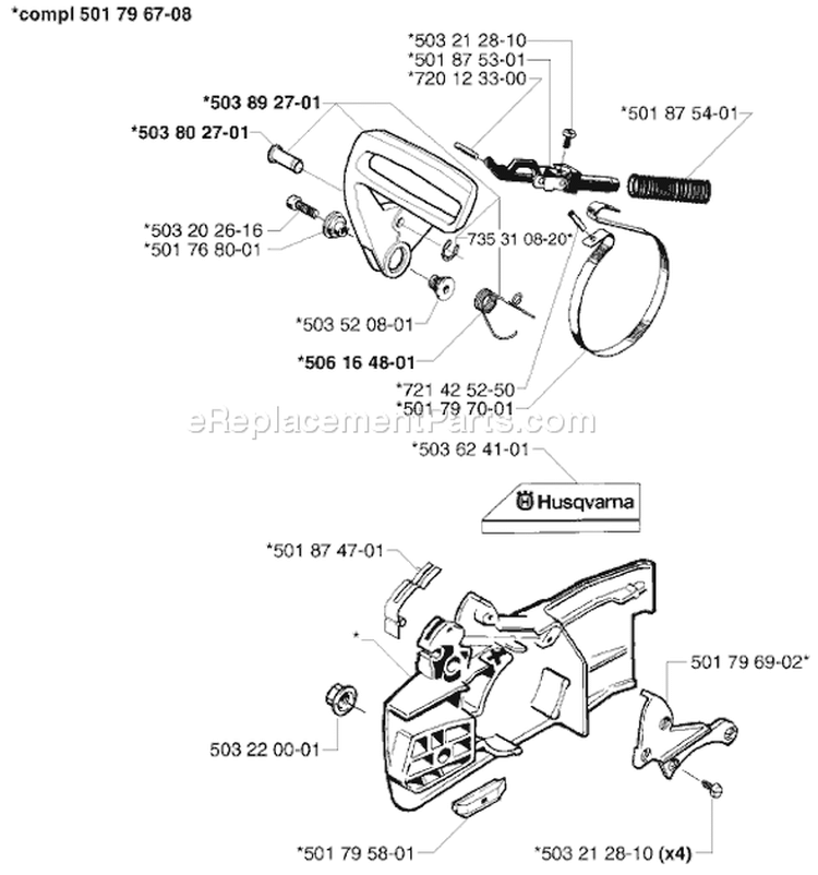 Page C Diagram and Parts List for 242 1998-06 Husqvarna Chainsaw