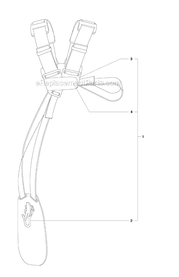Harness Diagram and Parts List for 243RJ 2011-08 Husqvarna Brush Cutter