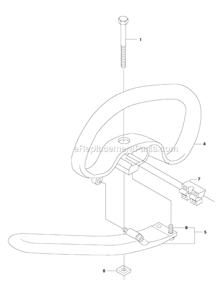 Handle Diagram and Parts List for 243RJ 2012-03 Husqvarna Brush Cutter