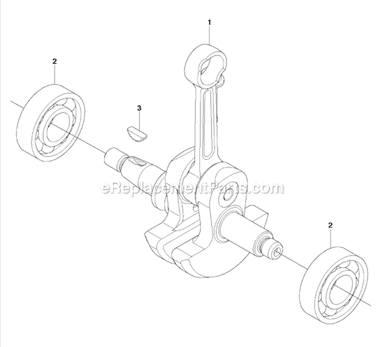 Crankshaft Diagram and Parts List for 243RJ 2012-03 Husqvarna Brush Cutter