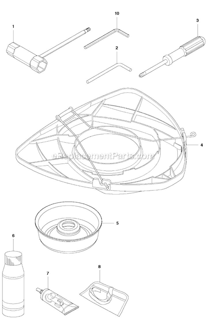 Accessories 1 Diagram and Parts List for 243R 2012-03 Husqvarna Brush Cutter