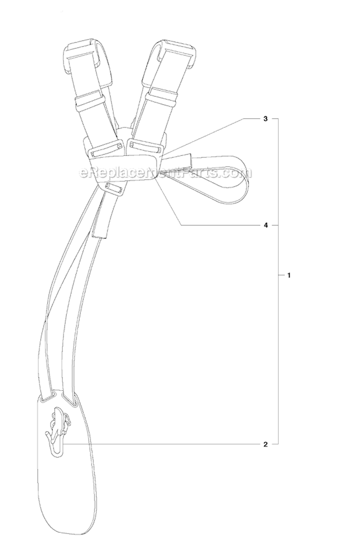 Harness Diagram and Parts List for 243R 2012-03 Husqvarna Brush Cutter