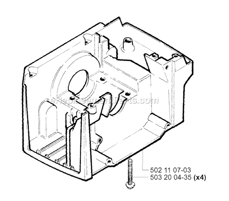 Crankcase Diagram and Parts List for 245EPA 2001-01 Husqvarna Brush Cutter