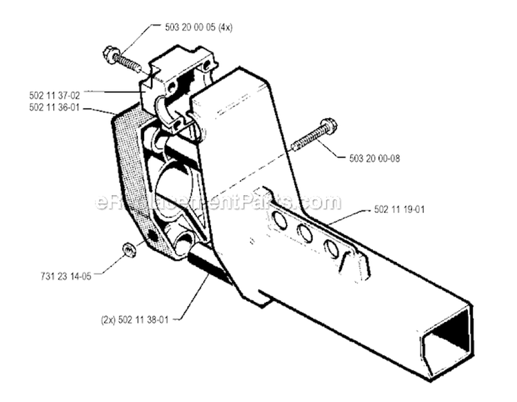 Tower Diagram and Parts List for 245RX 1990-01 Husqvarna Brush Cutter
