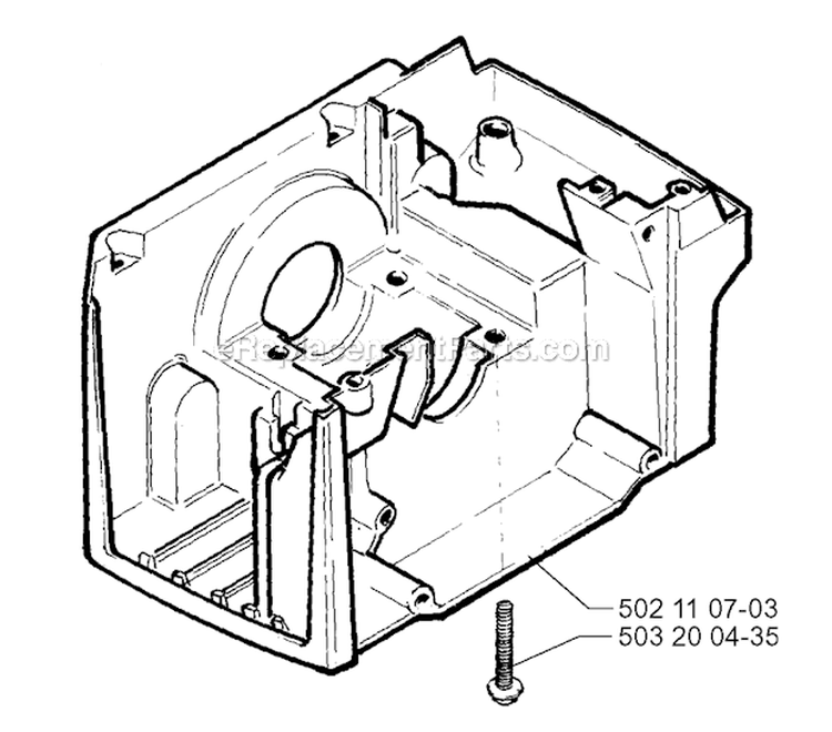 Crankcase Diagram and Parts List for 245RX 1998-10 Husqvarna Brush Cutter