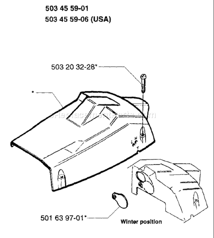 Page A Diagram and Parts List for 246 1994-12 Husqvarna Chainsaw