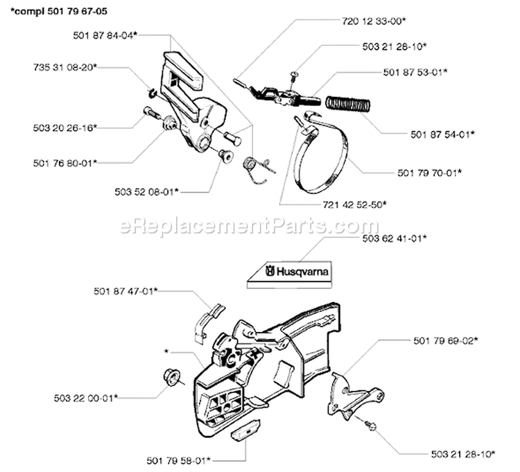 Page C Diagram and Parts List for 246 1994-12 Husqvarna Chainsaw