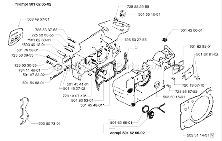 Page D Diagram and Parts List for 246 1994-12 Husqvarna Chainsaw