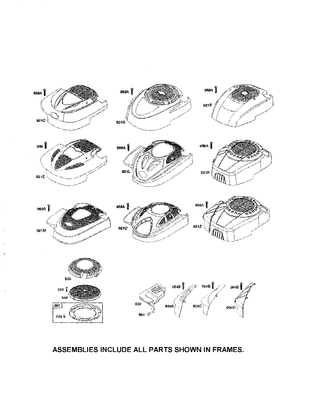 Blower housing Diagram and Parts List for 96173000501  Husqvarna Trimmer