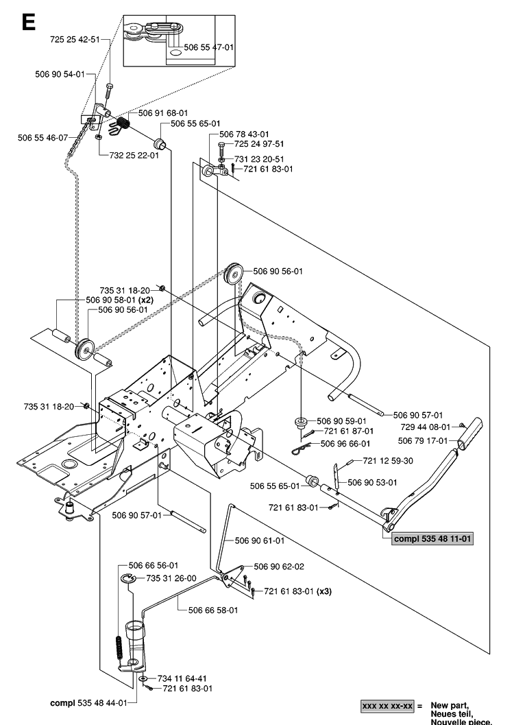 Controls 2 Diagram and Parts List for RIDER155AWD (965080001)(2006-01) Husqvarna Lawn Mower
