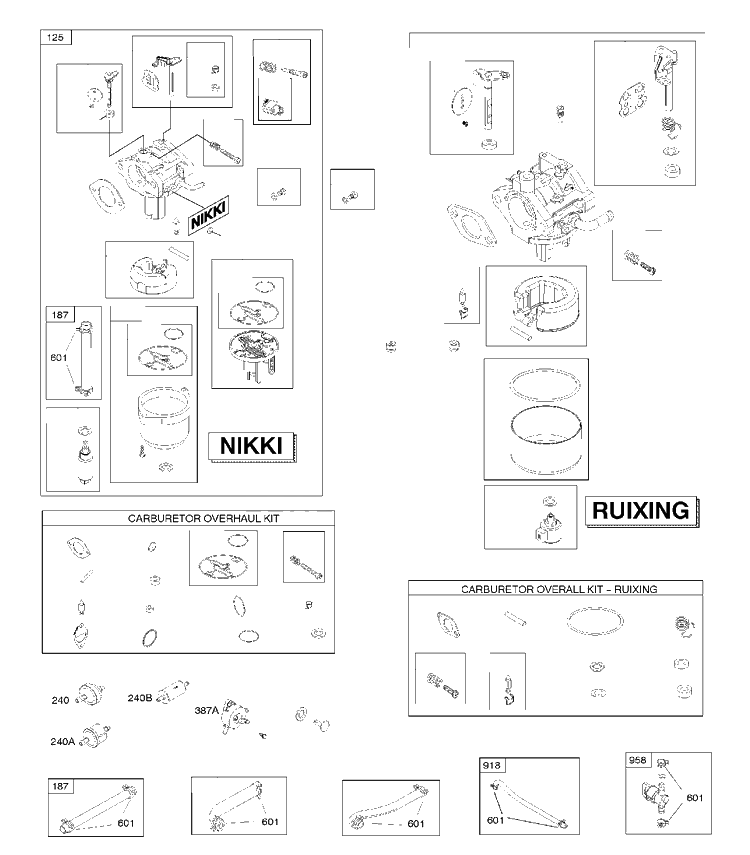 Carburetor Diagram and Parts List for 31U9770001B1 2017-01 Husqvarna Engine