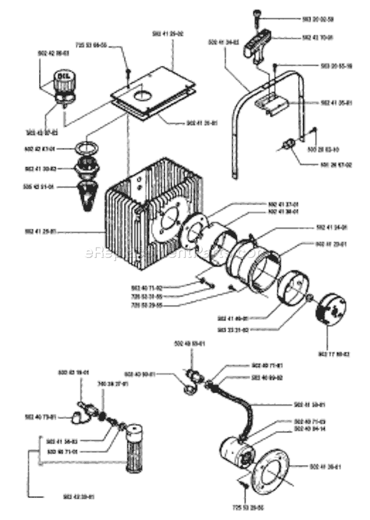 Page L Diagram and Parts List for 250PS 250 PS 1994-02 Husqvarna Pole Saw
