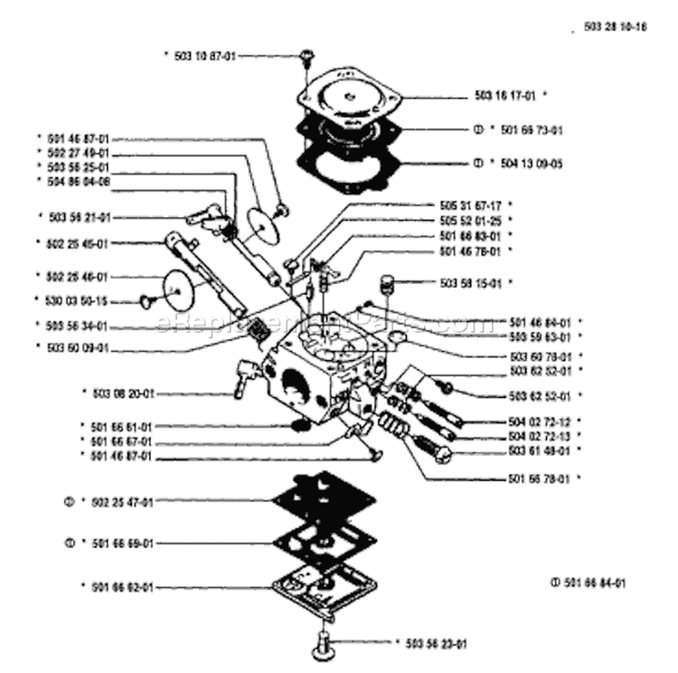 Page C Diagram and Parts List for 250PS 250 PS 1994-02 Husqvarna Pole Saw