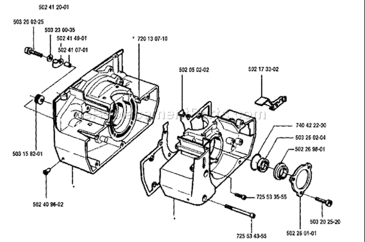 Page E Diagram and Parts List for 250PS 250 PS 1994-02 Husqvarna Pole Saw