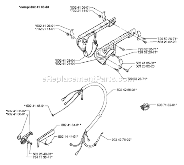 Page F Diagram and Parts List for 250PS 250 PS 1996-02 Husqvarna Pole Saw